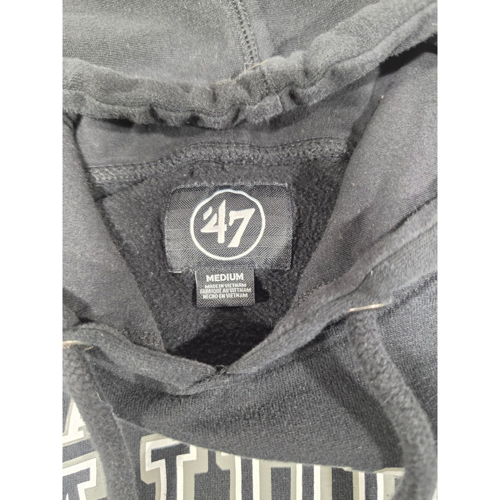 47 Brand Las Vegas Raiders Mens Hoodie Black Graphic Pullover Sweatshirt Medium - Picture 4 of 8